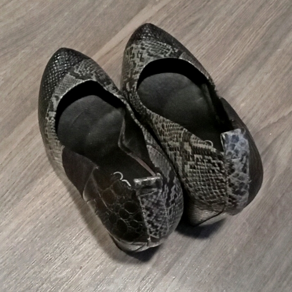 Aldo | Chunky Platform Wedge | Black Snakeskin Heels | 8.5W | Like New. - Picture 6 of 10